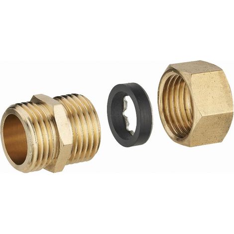 Messing Mischdichtung Fitting männlich M3/8 (12x17) für Kupferrohr NOYON & THIEBAULT - Ø 12 mm - 412G-1212L1