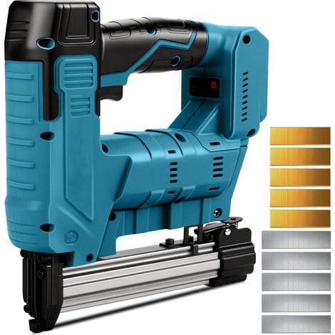 18GA Nagelpistole, kompatibel mit Makita 18V Akku, 2-in-1 Akku-Brad-/Elektrotacker, 500 Nägel und 500 Klammern im Lieferumfang enthalten (Akku nicht im Lieferumfang enthalten)