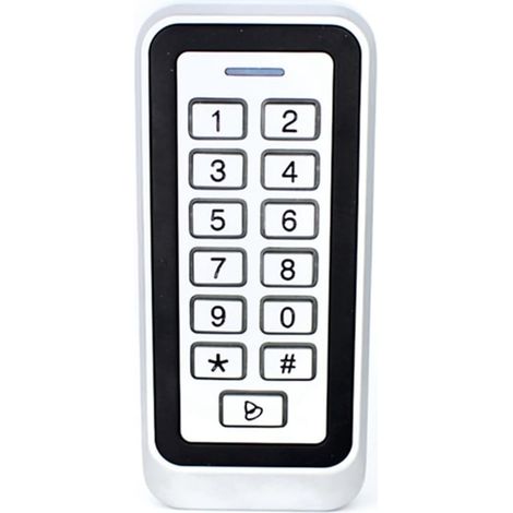 Lecteur de Contrôle D'Accès de Porte en Métal RFID Rétro-Éclairé, Carte EM 125 KHz, Serrure de Porte à Code Étanche (1/5)