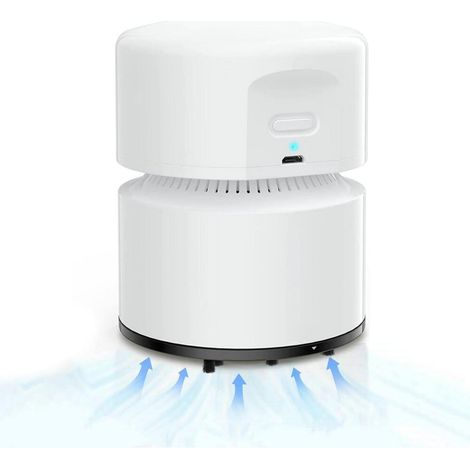 120 Minutes D'autonomie, Aspirateur de Table, Mini Aspirateur, USB Rechargeable, Fonction D'arrêt Automatique, Aspirateur à Main sans Fil à 360° pour École, Bureau, Maison