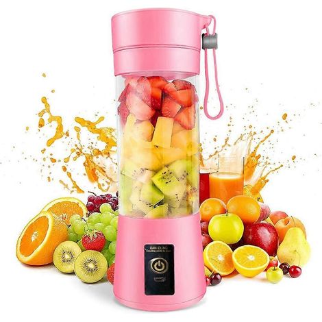 Portable mixeur mini pour Shakes et smoothies rechargeable USB 380Ml Traveling extracteur de jus tasse avec 6 lames (1/5)