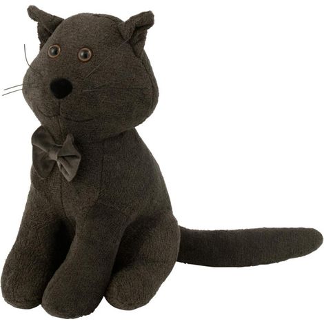 Cale-Porte Chat "Nœud Papillon" 36cm Gris Foncé