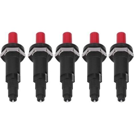 NALOOKAMIC Allumeur piézo 5 pièces, allumage de gril à bouton poussoir à haute température, résistance aux hautes températures, accessoires pour briquet de cuisine pour la cuisson en extérie