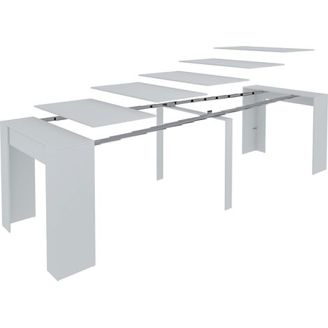 Tavolo Consolle Allungabile Oslo Plus Fino A 2.37 Metri Tavolo 10 Posti Salvaspazio Multiposizione Design Moderno Ed Elegante Consolle Per Casa E Ufficio 78 x 51 x 90 cm - Colore: Wengè (1/5)