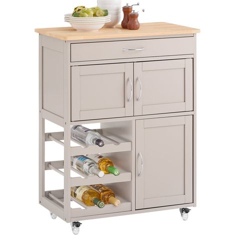 SoBuy Kitchen Trolley Storage Cabinet Worktop,FKW45-KA