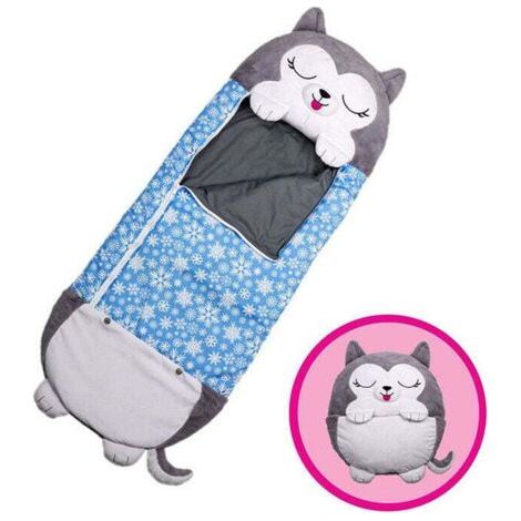 Joli sac de couchage et oreiller 2 en 1 Happy Nappers pour enfant 135 50 cm couette adaptée à toutes les saisons