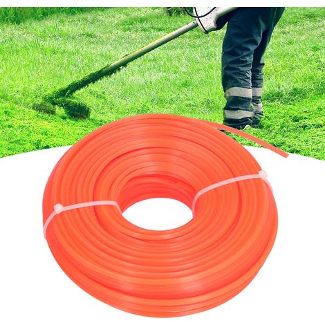 Corde de tonte en nylon pour machines de jardin, fil de coupe pour tondeuse à gazon, accessoires professionnels pour tondeuse à gazon, corde de tonte rouge de 2,7 mètres cubes. (1/5)
