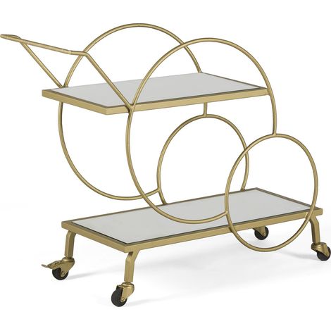 Bar élégant doré avec miroirs design - Doré miroir raffiné et lumineux (1/4)