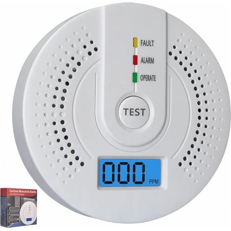 Détecteur de Monoxyde de Carbone en 50291 certifié, Détecteur de CO avec Affichage Numérique, Batterie Remplaçable (1/5)