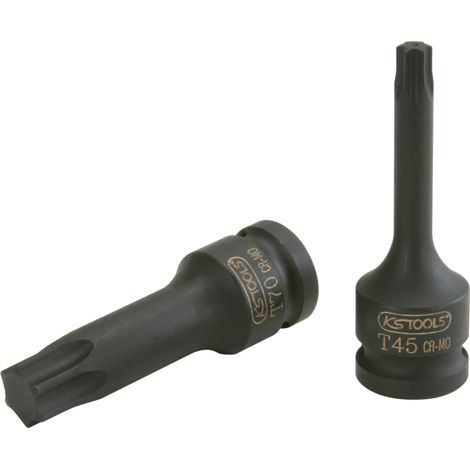Douille tournevis à chocs longue TORX® 1/2'', T20 - sur carte