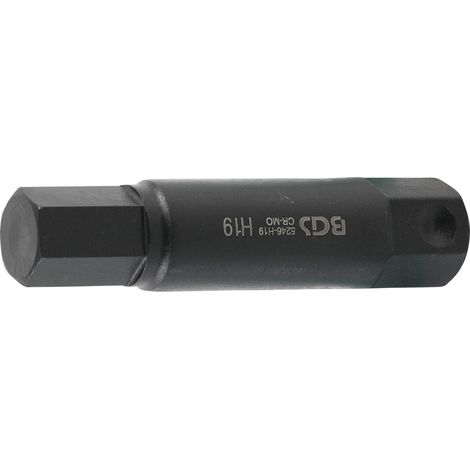 Inserto  lunghezza 100 mm  attacco esagono esterno 22 mm  esagono interno 19 mm