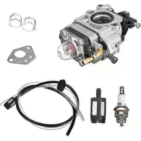 Carburateur de moto 15 mm 2 temps compatible avec scooters, quads, motos tout-terrain et tondeuses à gazon de 43 cc, 47 cc, 49 cc, 50 cc et 52 cc (1/4)