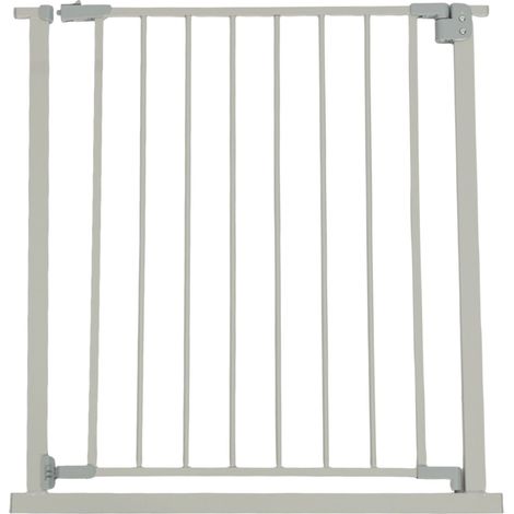 Relaxdays Treppenschutzgitter, 75–80 cm, ohne Bohren, Baby & Kleinkind, Treppe & Tür, Türschutzgitter zum Klemmen, grau