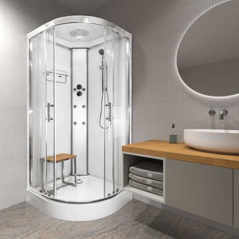 Vidalux SS80 No Electrics Quarant Shower Enclosure - White