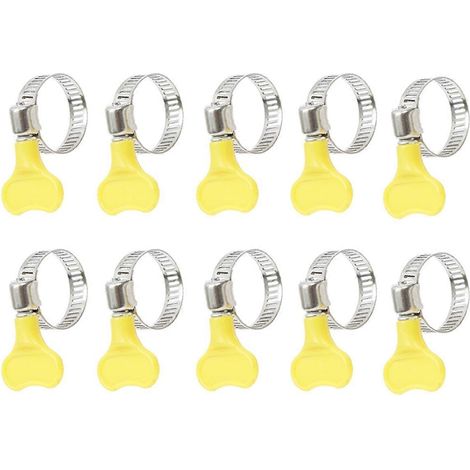 Packung mit 10 verstellbaren Edelstahl-Schlauchschellen (32–44 mm) (1/5)