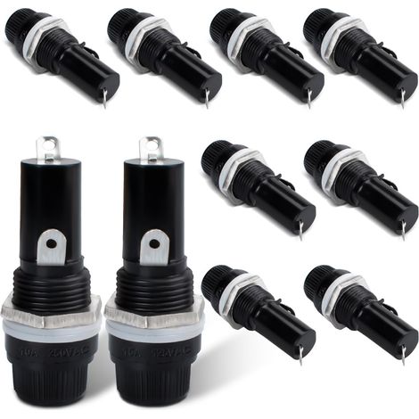 10pcs capuchon à visser à souder monté base porte-fusible pour fusible 5x20mm (1/5)