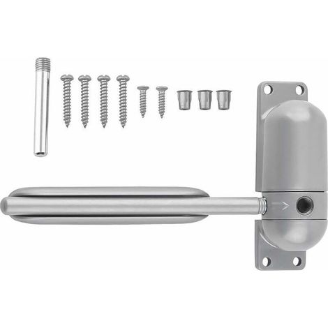 Ressort de ferme-porte automatique réglable monté en surface – gris, robuste, pour fermeture progressive et silencieuse (1/3)