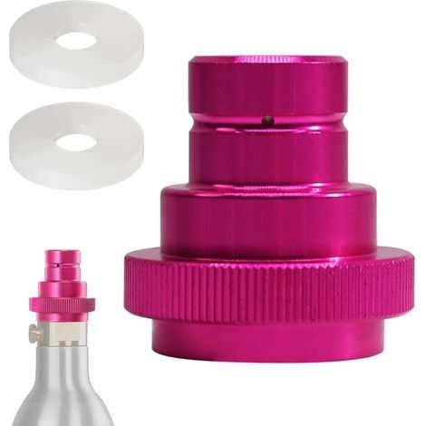 Adaptateur Rapide CO2 compatible avec Soda-stream Duo/Terra/Art, Adaptateur CO2 rapide, Quick Connect QC our cylindre de 425g 60L filetage trapézoïdal TR21-4 (Rose) (1/4)