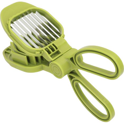 Coupe-fruits bananes et fraises, lames en ABS et acier inoxydable, outil pour découper œufs, kiwis, saucisses, concombres, champignons et légumes verts. (1/5)