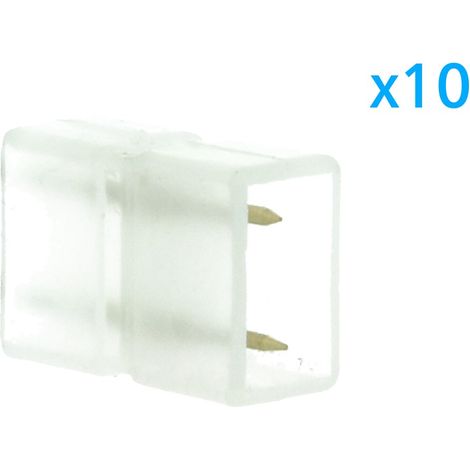 10 PZ Connettore Da 2 Pin Passo 9mm Per Unire e Allungare Bobina Led 220V Mono Colore (1/3)