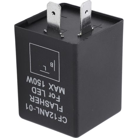 Relais clignotant 2 broches 10 A 0,1 W à 150 W haute puissance, portable, pour voiture, moto et véhicule électrique 12 V (1/5)