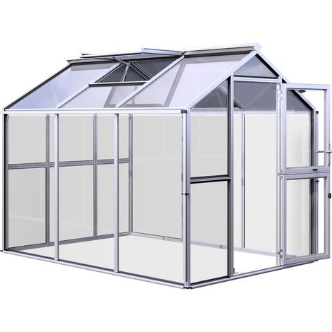 KGT Gewächshaus "Galant III", pressblank, 6,7 m², 4 mm ESG, 10 mm HKP