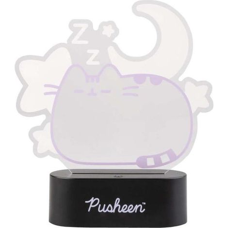 Grupo Erik, Pusheen Sleep, Lampada Decorativa Neon, 17cm, Nero-Viola