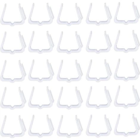 Pack of 100 outdoor Christmas hooks for Christmas decorations, gutters, fences, assorted colors (1/5)