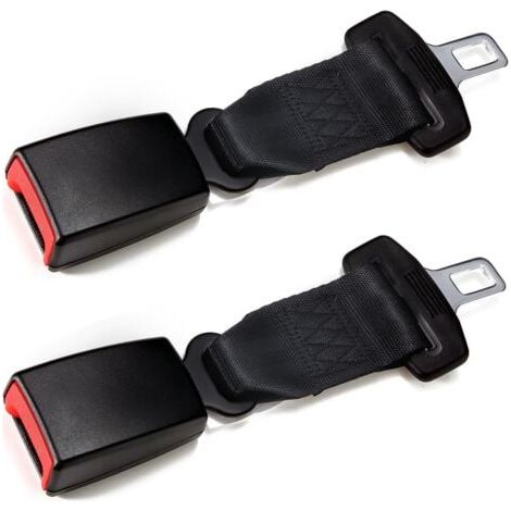2 sangles d'extension pour voiture,Accessoires de Sièges Voiture, 23cm Pièces Sièges de Voiture Boucle Réglable Compatible avec Femme Enceinte/Obèse/Enfant (1/4)