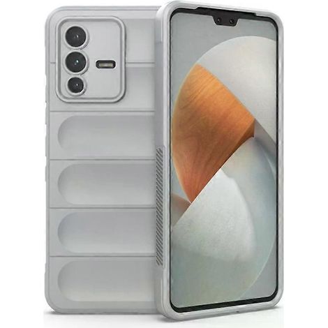 Étui de téléphone en flanelle TPU pour vivo S12 - Magic Shield, gris (1/5)