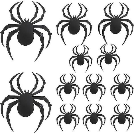 3er-Set Halloween-Spinnenaufkleber für Halloween-Dekorationen
