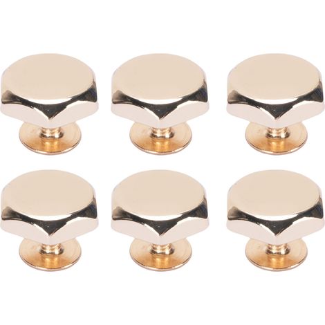 30 Sets Nieten und Schrauben, 8 mm Hohlnieten aus Zinklegierung mit Sechskantkopf, 6 mm gekreuzte Eisenschrauben für Lederarbeiten und Taschenverzierungen, Gold (1/5)