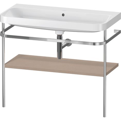 Duravit Happy D.2 Plus c-shaped Set mit Metallkonsole, 975x490mm,