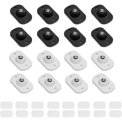 16 Pcs Petite Roulettes pour Meubles Demenagement, Mini Roulettes Pivotantes Auto-adhésives à 360 Degrés, Roulette pour Meubles Lourd Appareils de Cuisine Boîtes de Rangement Poubelles (Blanc, (1/5)