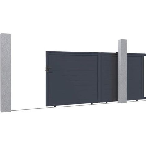 Portail aluminium coulissant Michigan (1/2)