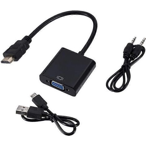 Câble adaptateur HDMI vers VGA audio + alimentation (1/3)