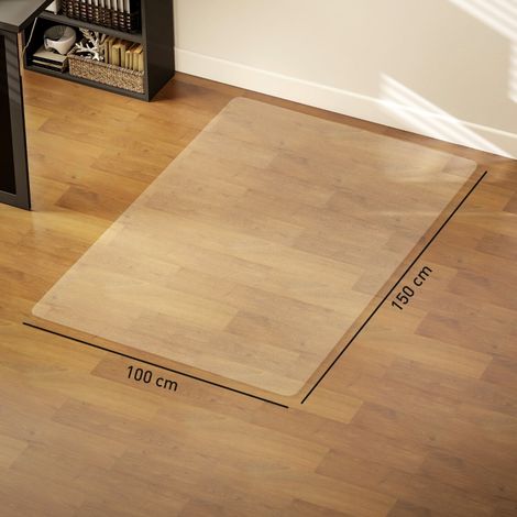 Tapis de sol transparent antidérapant, 1,5 mm d'épaisseur, 100 x 150 cm, protection de sol (1/5)