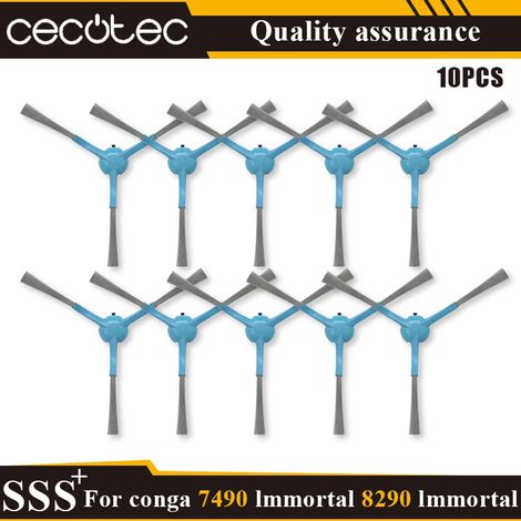 (10 pièces) Pièces détachées pour aspirateur Cecotec Conga 7490 Immortal/8290 Immortal : rouleau principal, brosse latérale, filtre HEPA, lingette de nettoyage et sac à poussière. (1/4)