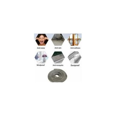 Joint adhésif en velours, bande d'étanchéité à brosse, bande d'étanchéité auto-adhésive, joint anti-poussière, joint de fenêtre de porte coulissante 9 9 mm lot de 5 mètres (1/4)