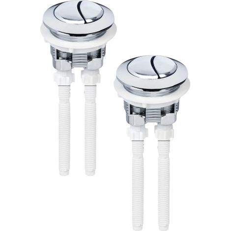 2PCS Boutons de Chasse d'Eau 38mm,Double Bouton Poussoir WC,Design Élégant et Durable avec Mécanisme Économiseur d'Eau,Installation Facile,Remplaçant Pratique,Compatible avec la Plupart des Ré (1/5)