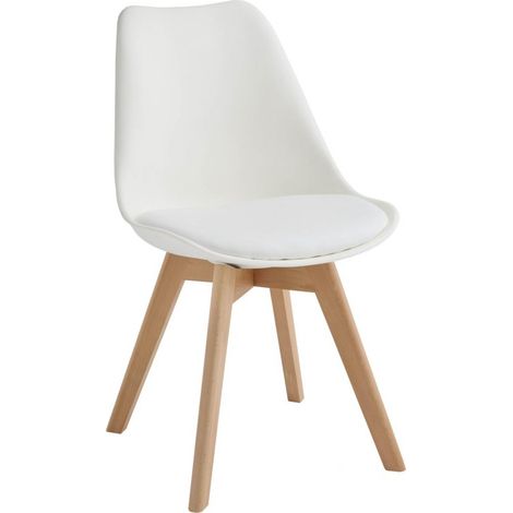 4x Weiße Nordic Carlotta Stühle (1/3)