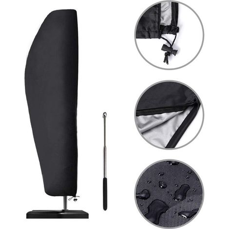 Funda para sombrilla,fabricada en tejido Oxford 420D,impermeable,anti-UV y resistente al viento,280 x 30 x 80/46 cm (1/2)