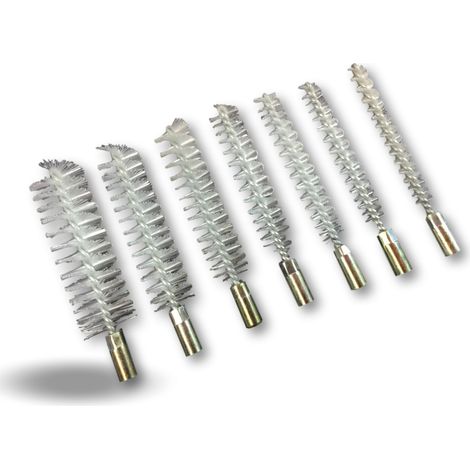 Kibros – Ecouvillon condenseur 7 diamètres Ø 8-10-12-15-18-20-25 mm – Longueur 100 mm – Raccord laiton M6 – Pour nettoyage intérieur tubes et circuits (1/5)