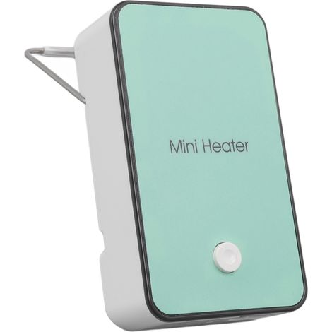 Chauffage d'air électrique cyan silencieux à chauffage rapide avec support, mini chauffage soufflant électrique pour la maison, le bureau ou la chambre d'étudiant, prise américaine 110 W 110 V (1/5)