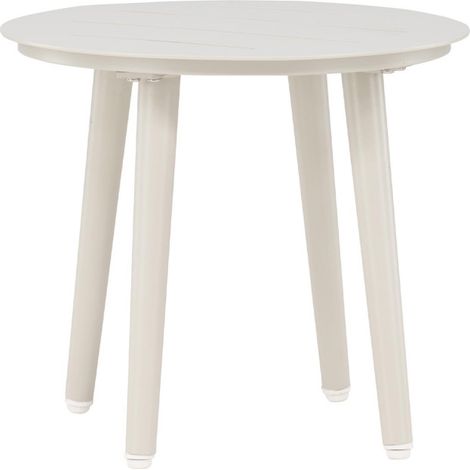 Table d'Appoint de Jardin Ronde "Lina" 40cm Beige (1/5)