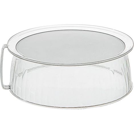 Cloche anti-éclaboussures haute pour micro-ondes avec poignée (matériau PC) — Idéale pour réchauffer des pâtes et des restes