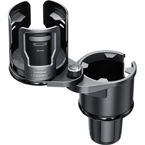 Portavasos multifuncional para coche - Extensor de portavasos doble - Portavasos 2 en 1 - Portavasos giratorio 360° - Con base ajustable (1/5)