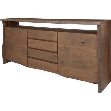 credenza in legno di Acacia 210x45x96 marrone laccato PURE ACACIA 801