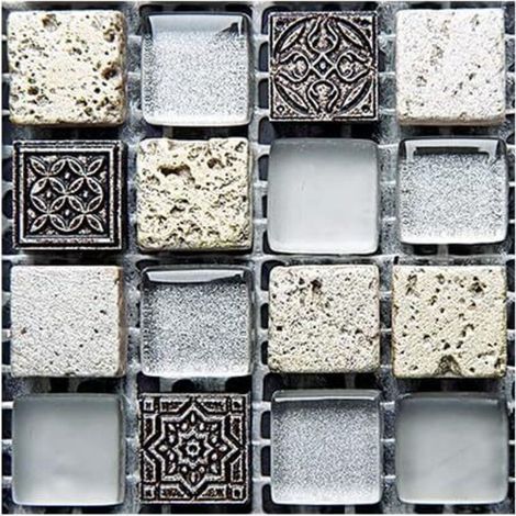 40pcs Stickers de carrelage mural, 10x10cm autocollant étanche et auto-adhésif, pour la décoration intérieure (1/5)
