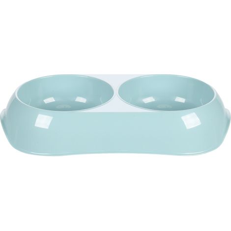 Gamelle double en plastique recyclé MUK 2 x 200 ml pour chien et chat. - Flamingo (1/4)